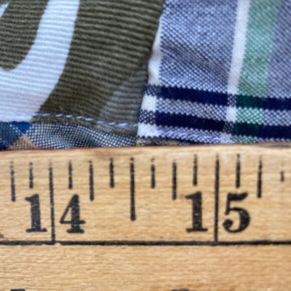 Siegfried Vintage Men's 11" Shorts NWT Madras Plaid Cargo Golf, Preppy, sz 38 - Picture 12 of 14